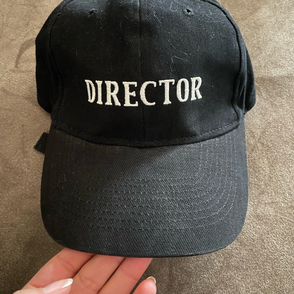 Free with any Purchase: Stylish Black 'DIRECTOR' Cap